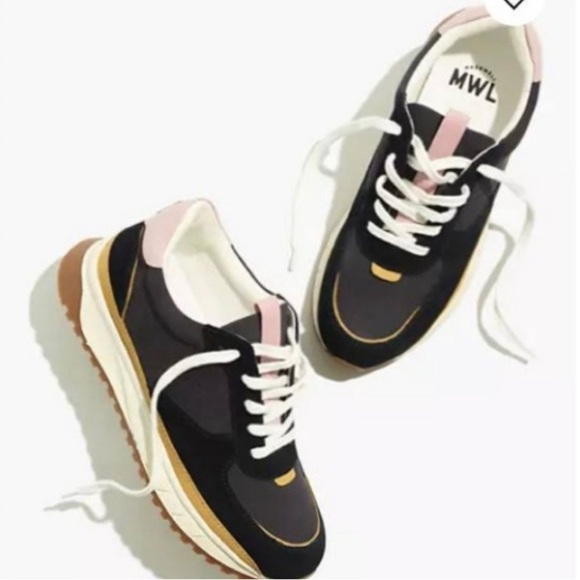 Madewell Kickoff Trainer Sneakers Women’s 8.5 Colorblock Leather & Suede - Picture 4 of 4